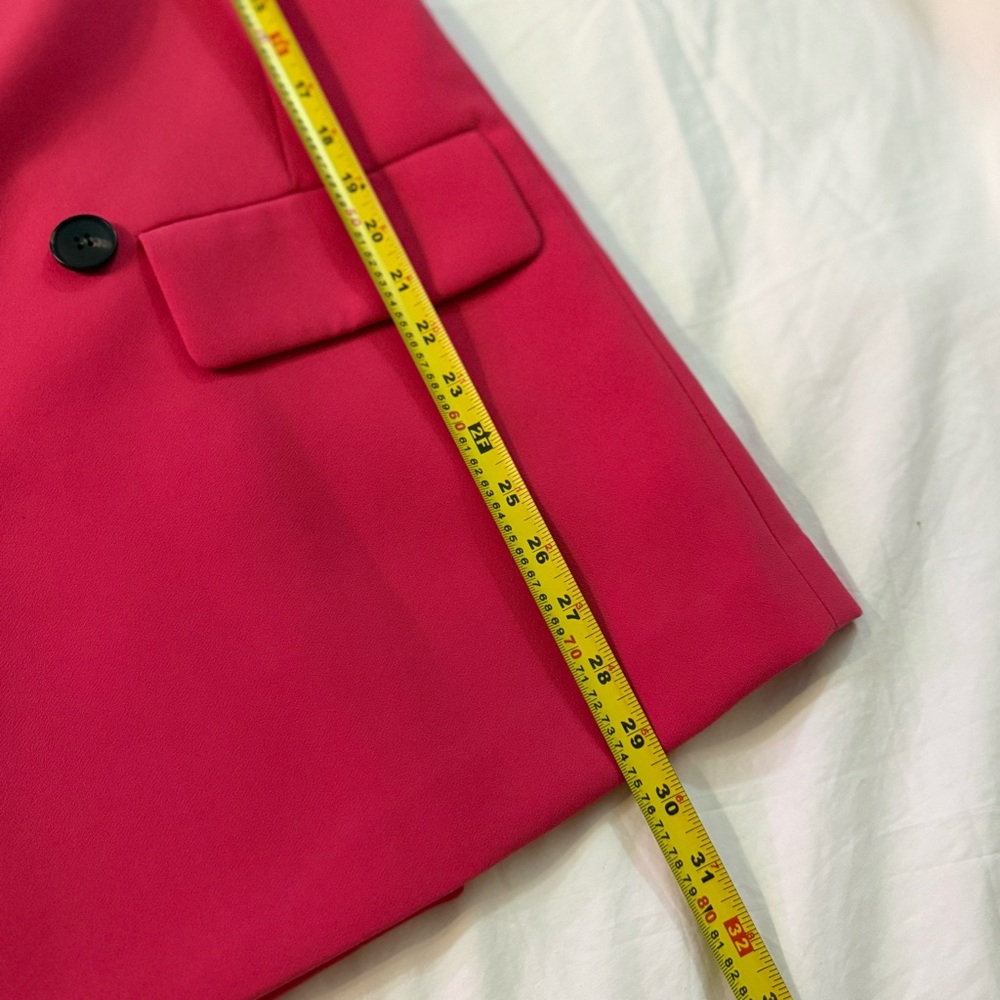 Zara Women's Vibrant Pink Suit Jacket - Picture 9 of 10